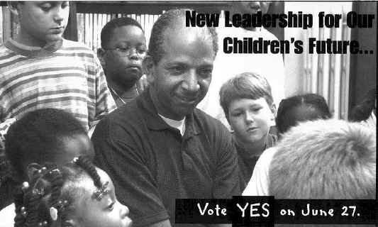 Postcard front, "New Leadership for our children's future"