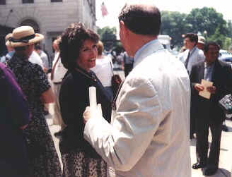 Carol Schwartz greeting constituent photo