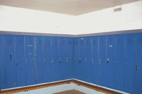Marshall High School locker room photo